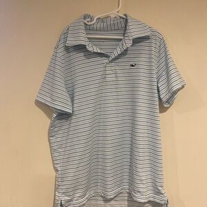 Vineyard Vines Light Blue Striped Polo Shirt